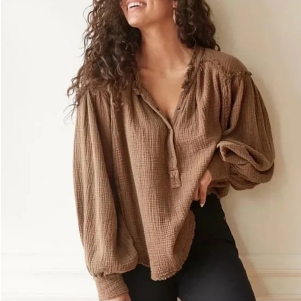 Free People We The Free Beach Day Pullover in Walnut